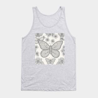 Butterfly Stitch Design Tank Top